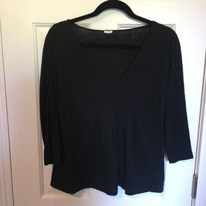 3/4 Sleeve Black JCrew Shirt